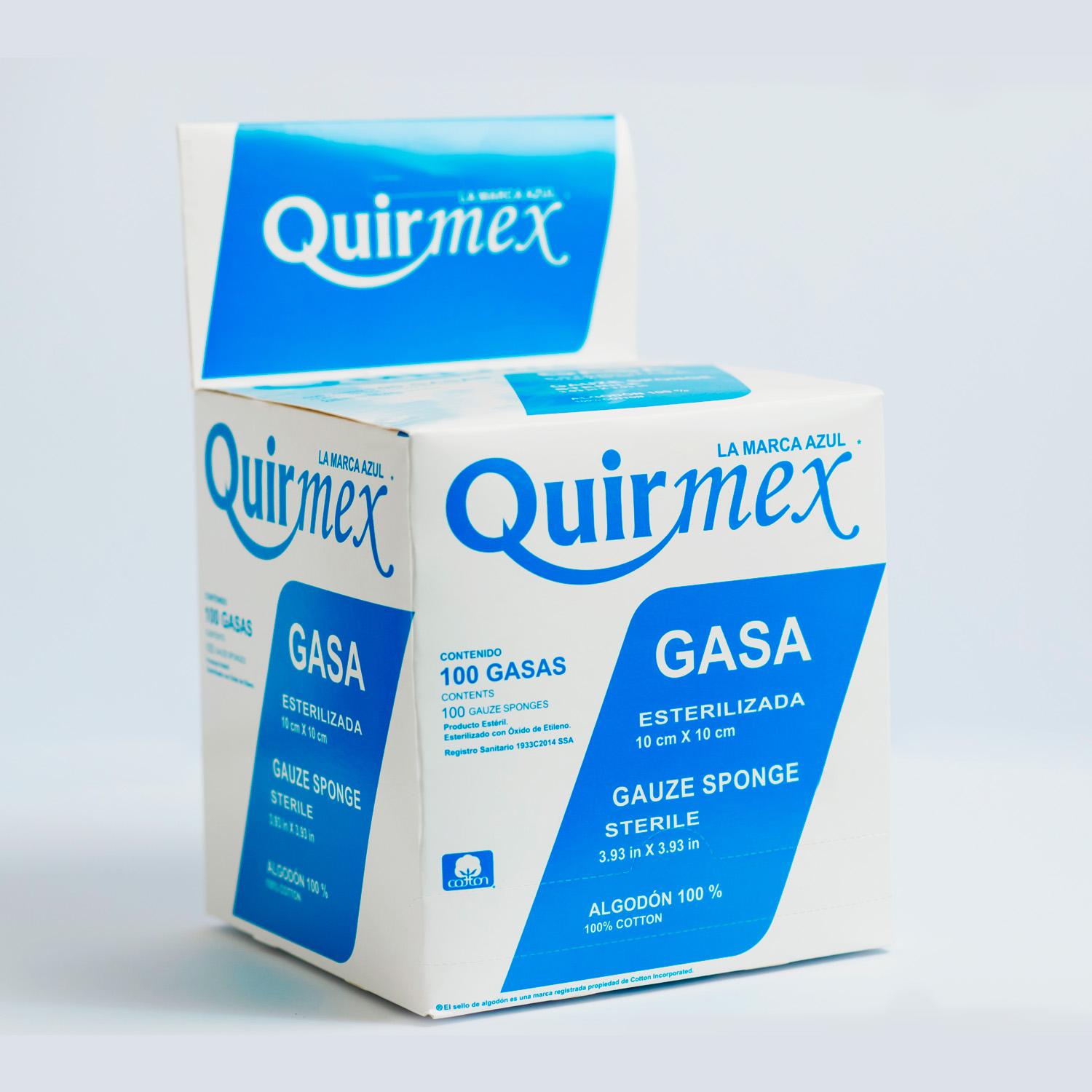 Gasa esterilizada Quirmex Medida: 10X10cm caja con 100 sobres - Imagen 2